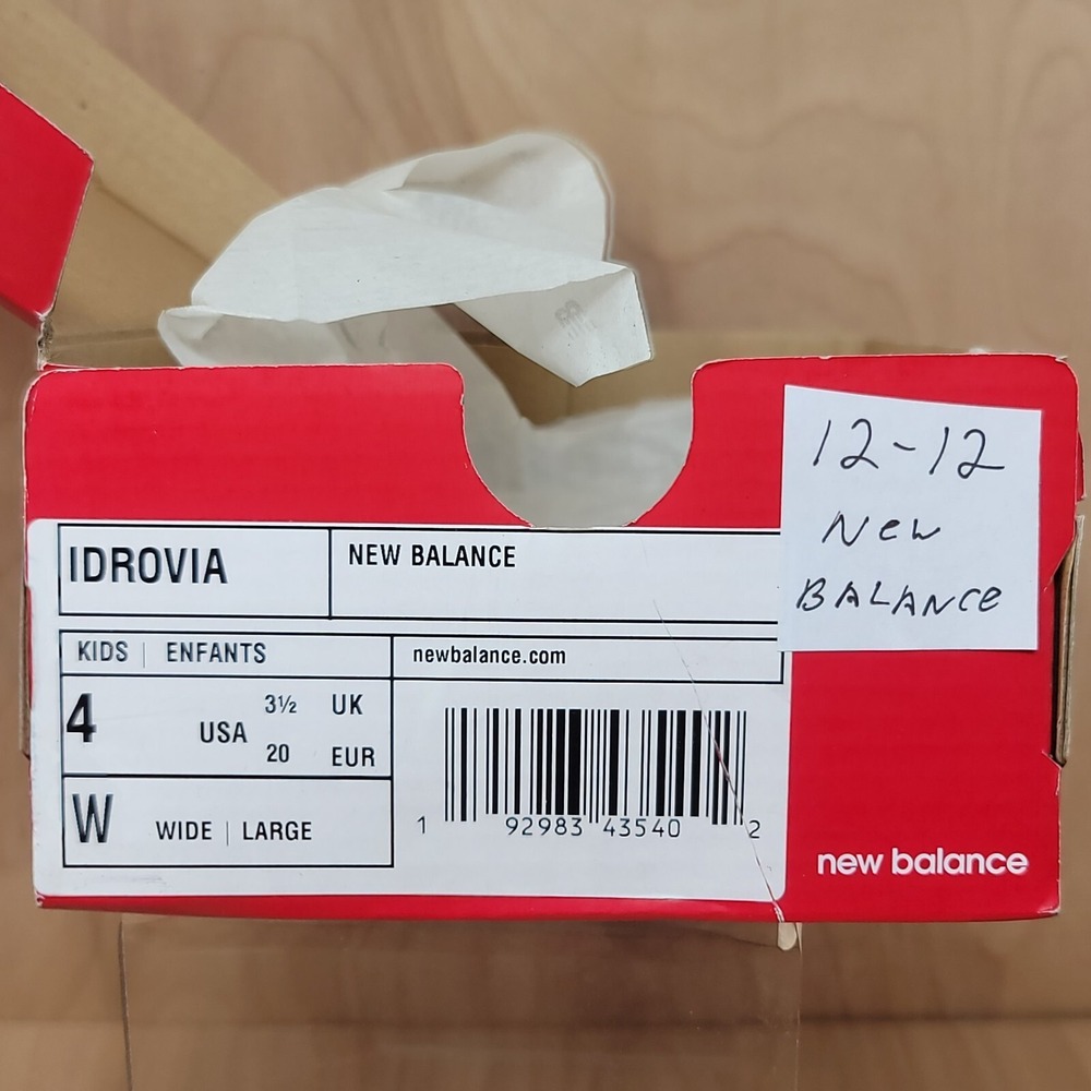 New Balance Kids Sneakers Toddler Size 4 Wide Blue Casual Hook & Loop Shoes - Picture 5 of 8